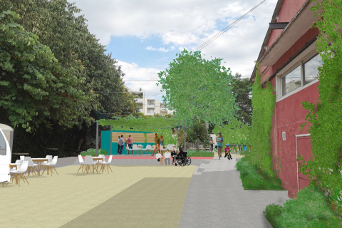 Perspective aménagement rue de la tendresse